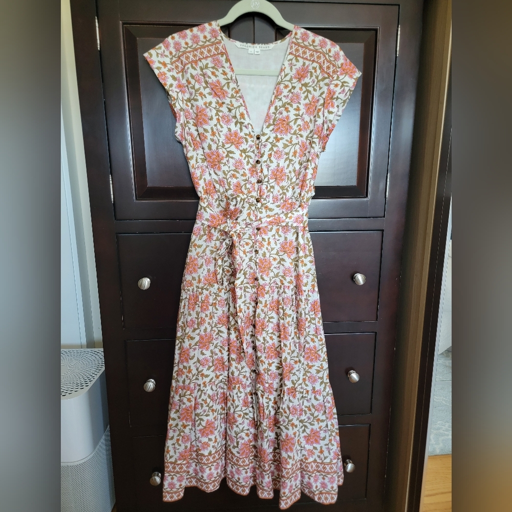 Veronica Beard Lexington Floral Midi Dress